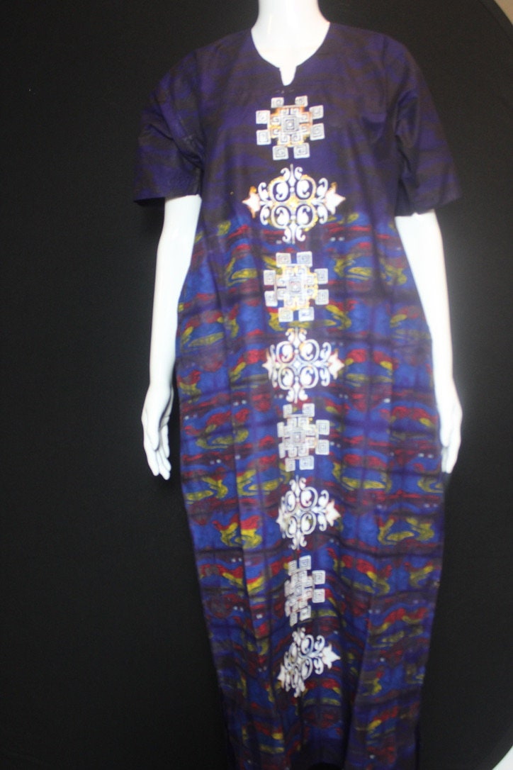 Multi Coloured Ankara Batik Tie and dye Bubu (The Symbols)