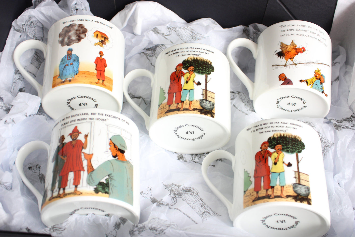 Say Thank you with a Box set of Yoruba Proverbs Mugs