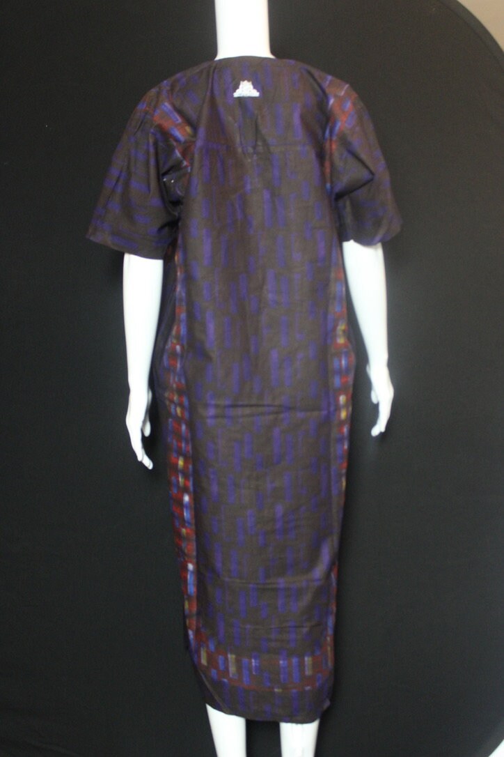 Yellow White Batik Tie and dye Bubu (Music)