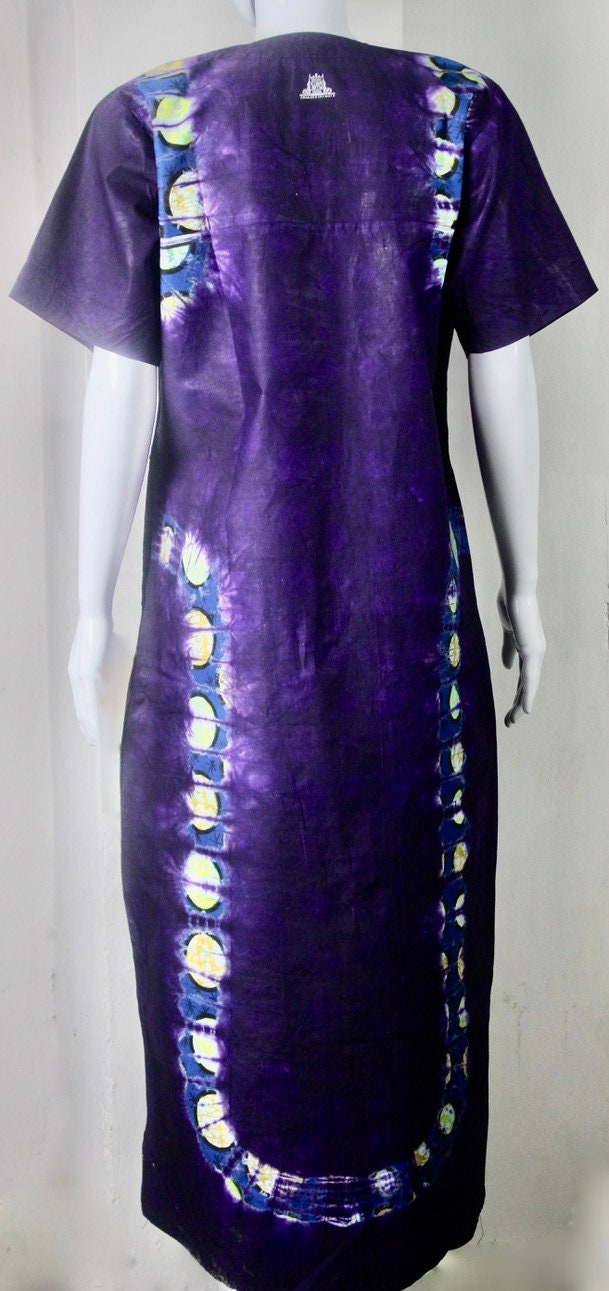 African Adire Batik Tie and dye long dress (S/M/L)
