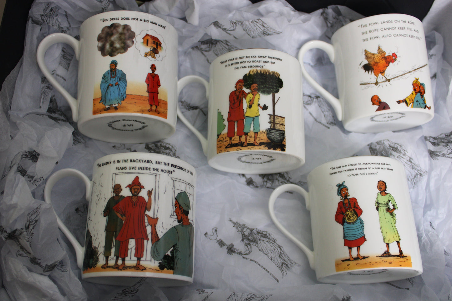 Say Thank you with a Box set of Yoruba Proverbs Mugs