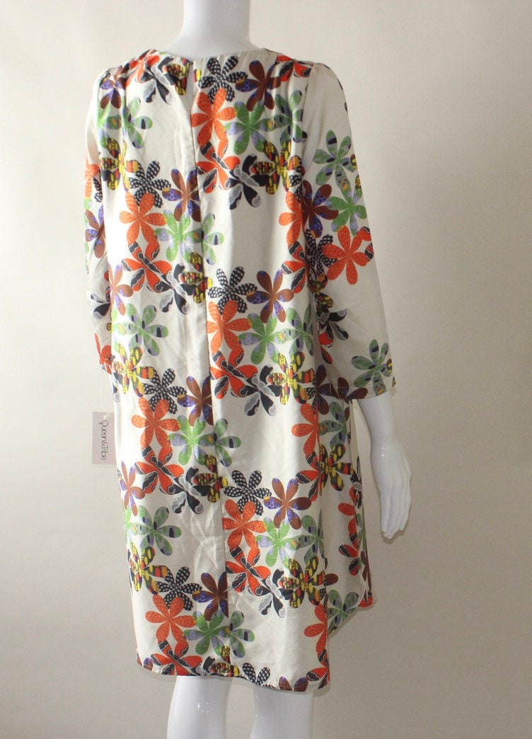 African Silk Textile dress (S/M/L)