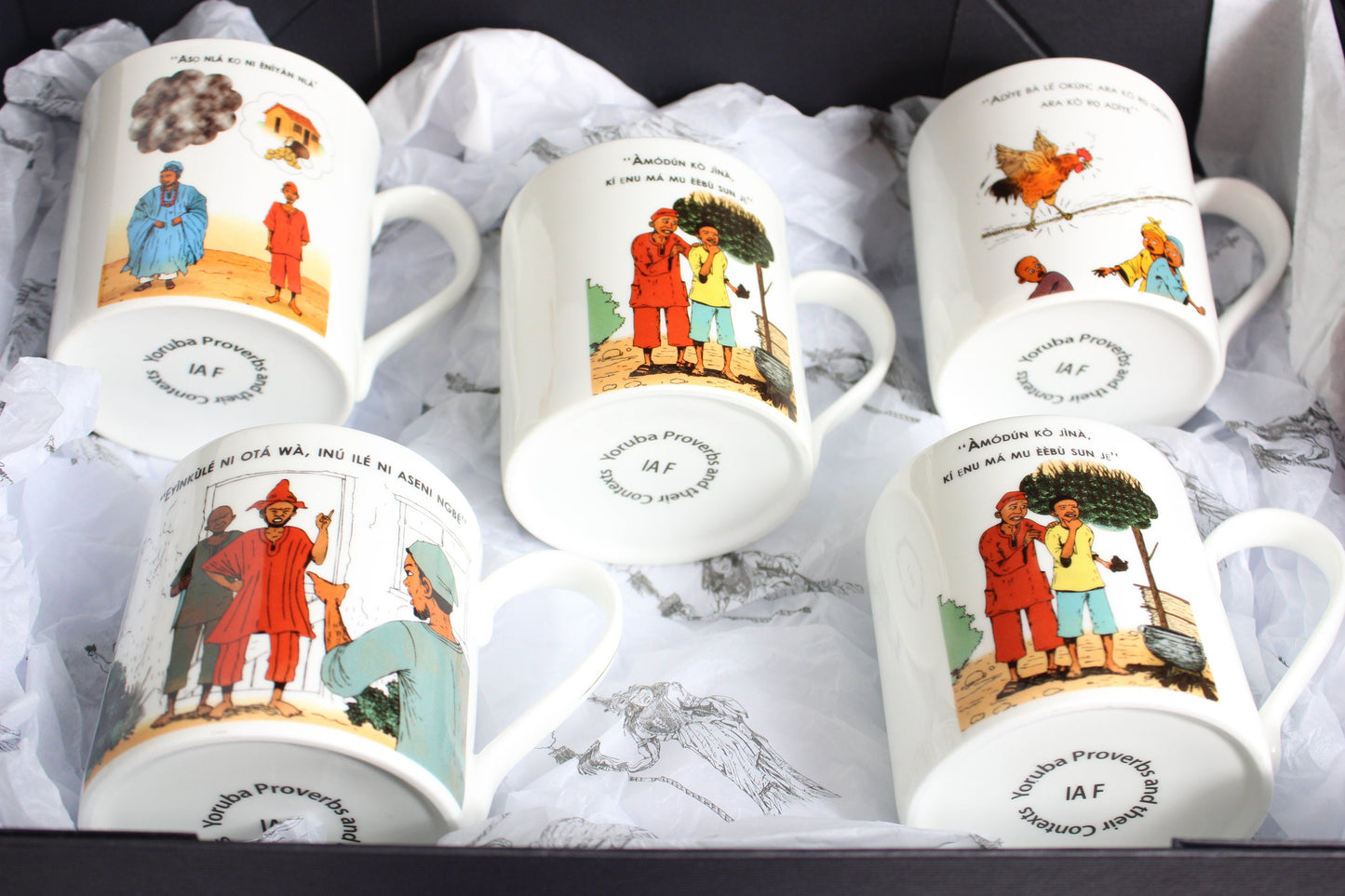 Say Thank you with a Box set of Yoruba Proverbs Mugs
