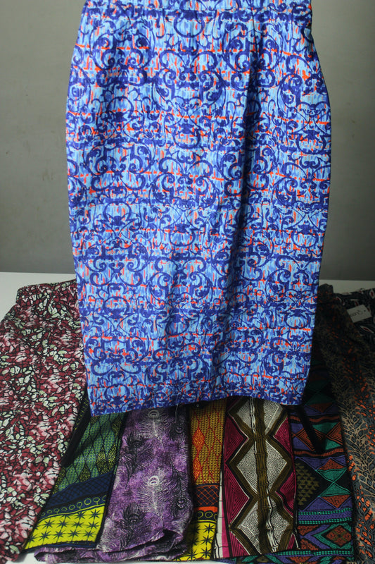 Vibrant Ankara African Textile Pencil Skirt (UK sizes 10,12,14,16)