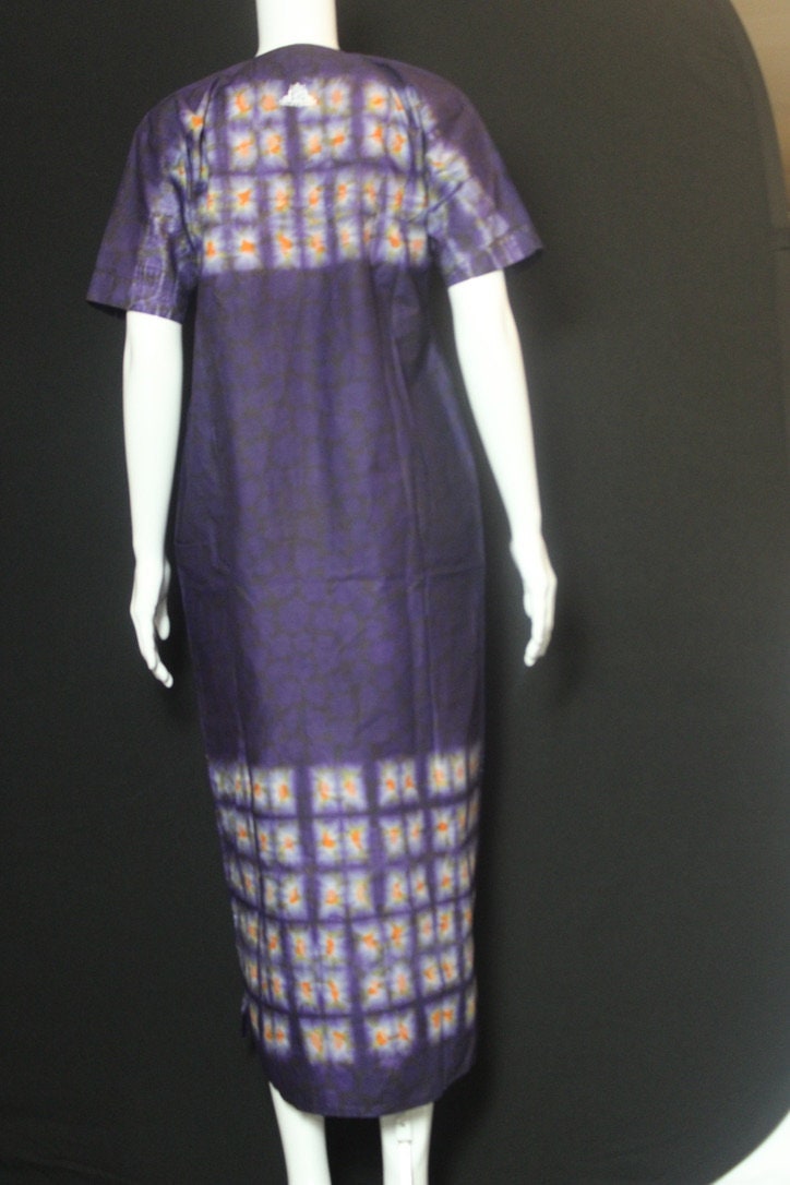 Red Yellow Green Batik Tie and dye Bubu (Flowers)