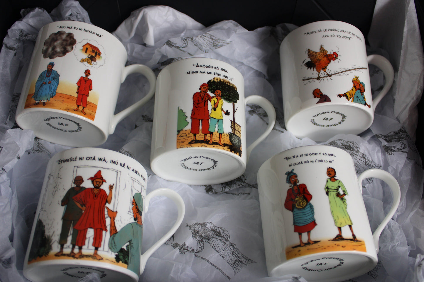 Say Thank you with a Box set of Yoruba Proverbs Mugs