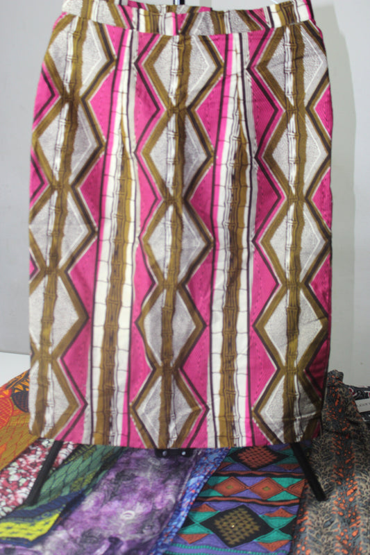 Vibrant Ankara African Textile Pencil Skirt (UK sizes 8, 10,12)