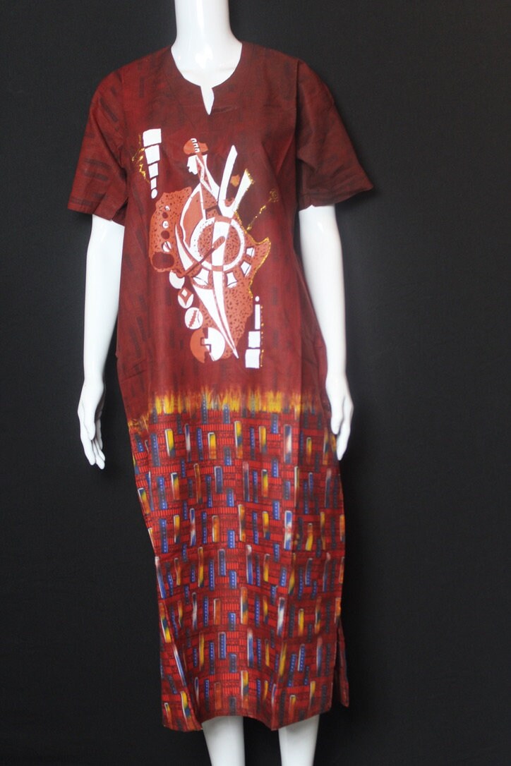 Orange Africa Print (African Drummer Boy)