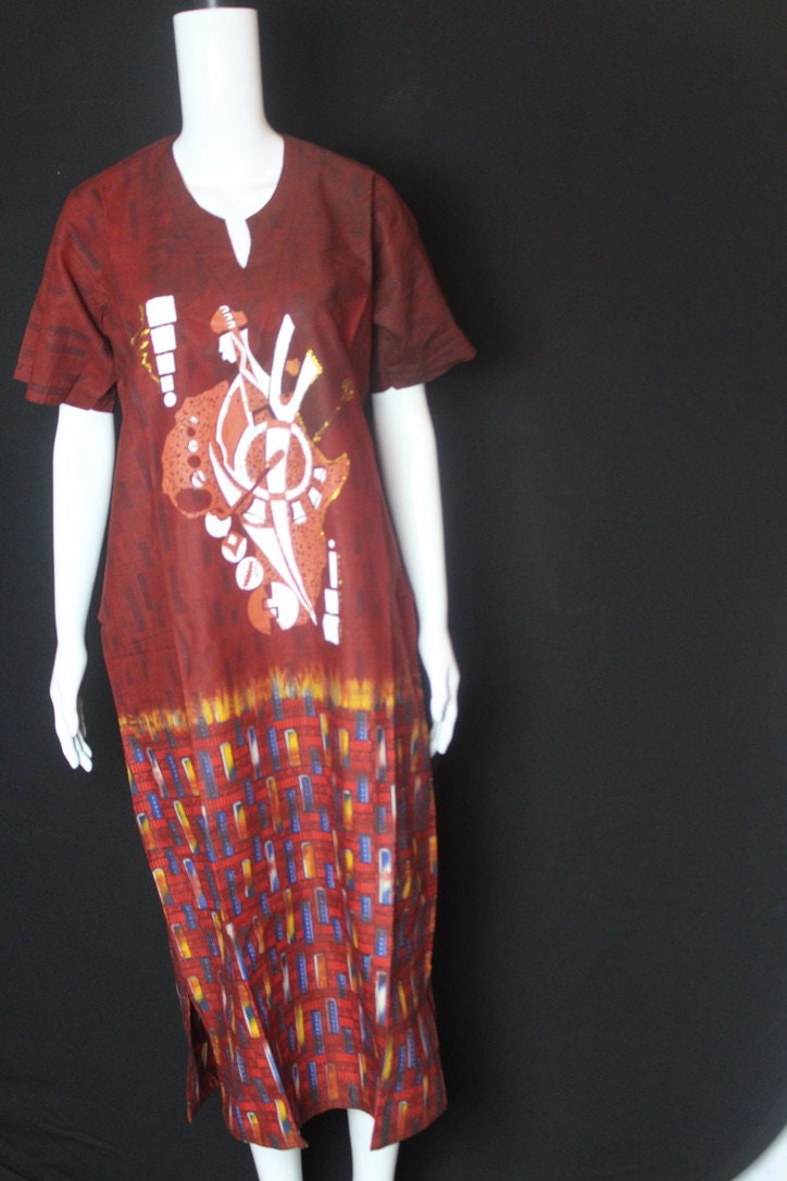 Orange Africa Print (African Drummer Boy)