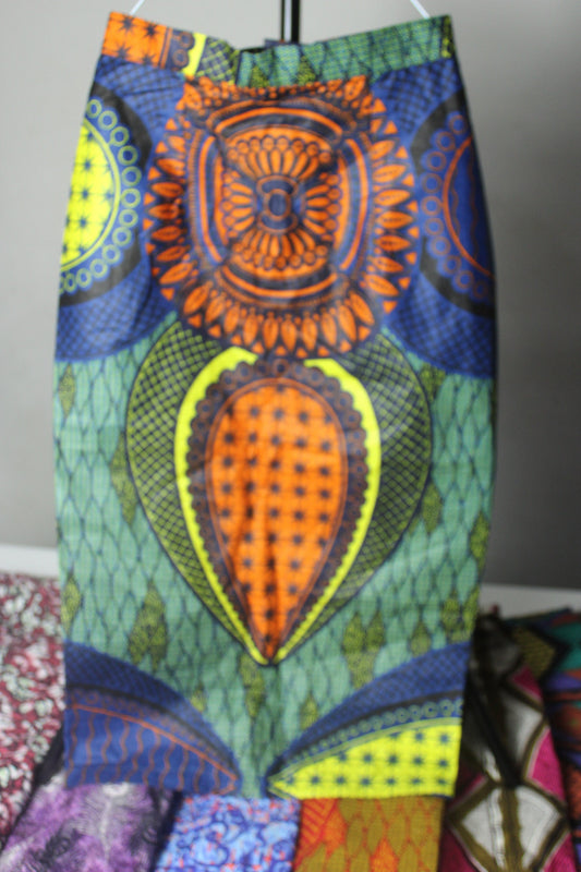 Vibrant Ankara African Textile Pencil Skirts for the holidays (sizes 8)