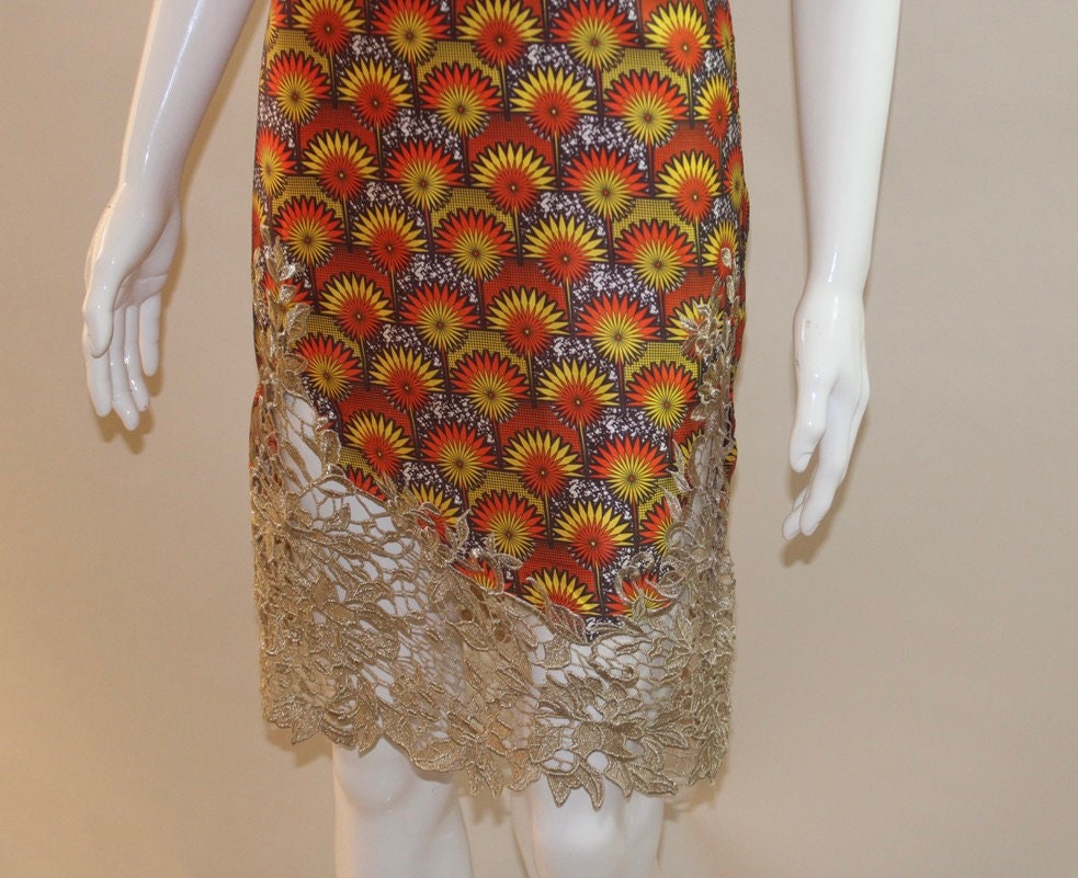 Queen and Tribe African Silk dress (S/M/L)