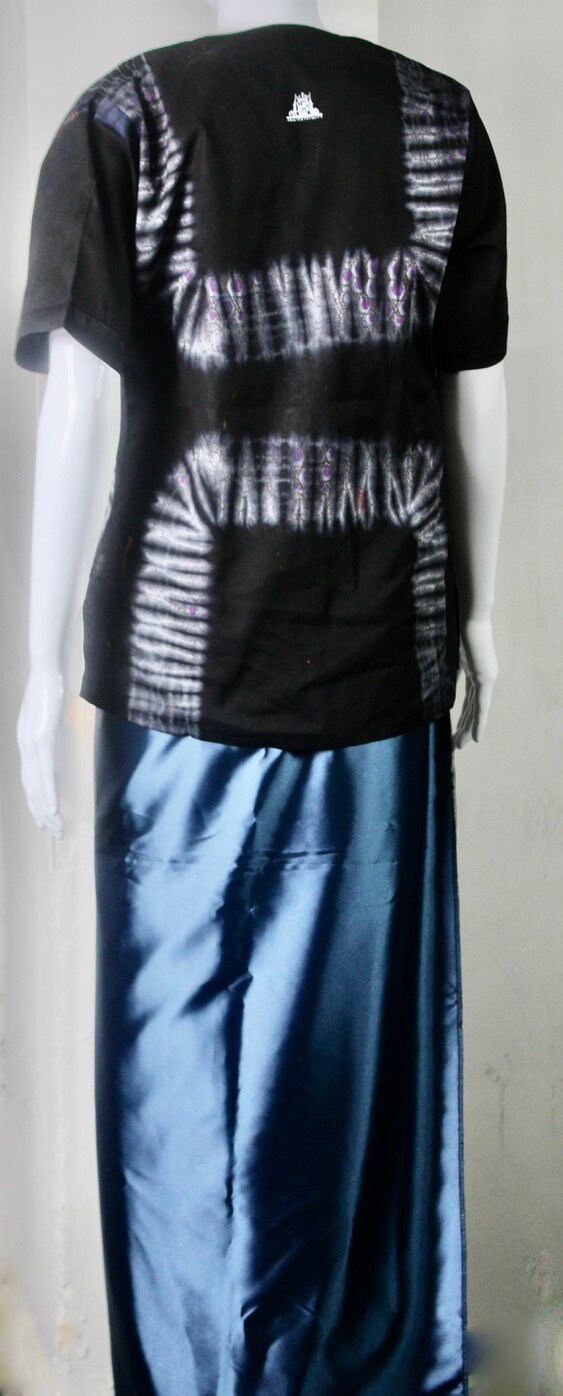 Blue Coloured African Adire Batik Tie and dye Top (S/M/L)