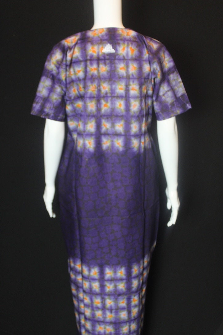 Red Yellow Green Batik Tie and dye Bubu (Flowers)