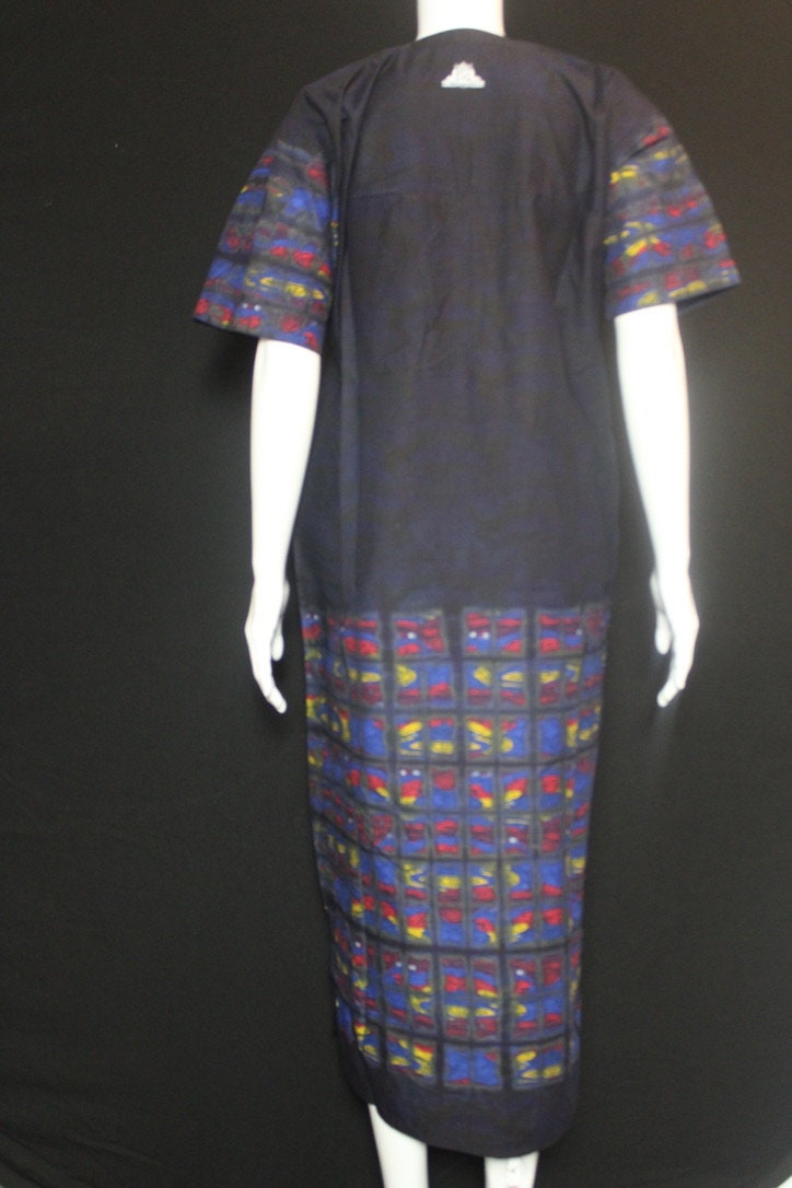 Multi Coloured Ankara Batik Tie and dye Bubu (The Symbols)