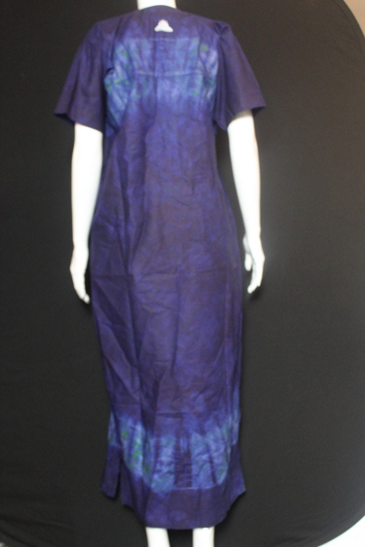 Light Blue Green Orange Batik Tie and dye Bubu (Circles)