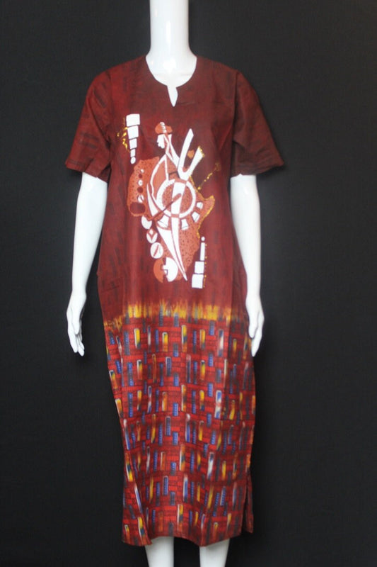 Orange Africa Print (African Drummer Boy)