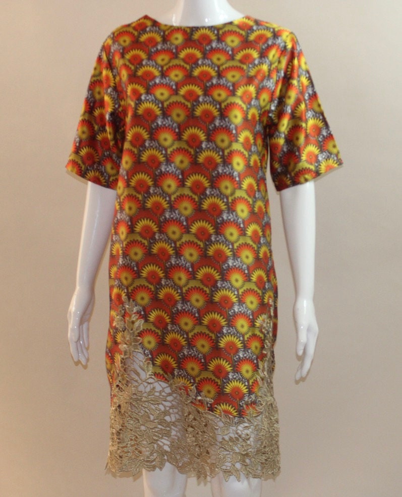 Queen and Tribe African Silk dress (S/M/L)