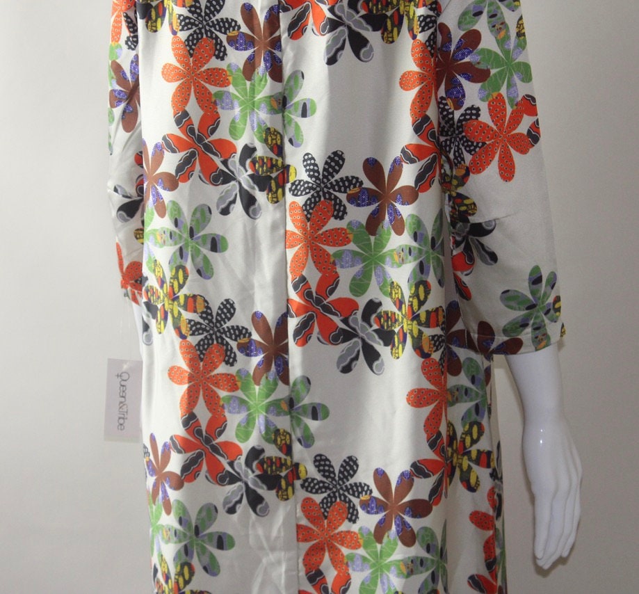 African Silk Textile dress (S/M/L)
