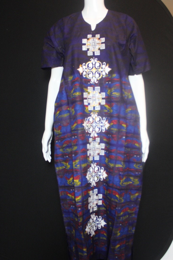 Multi Coloured Ankara Batik Tie and dye Bubu (The Symbols)